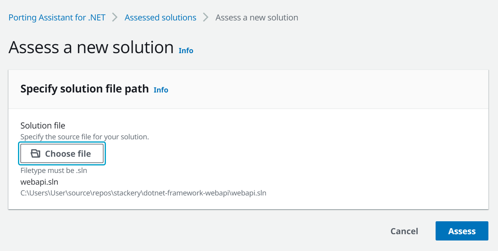 Assess Solution