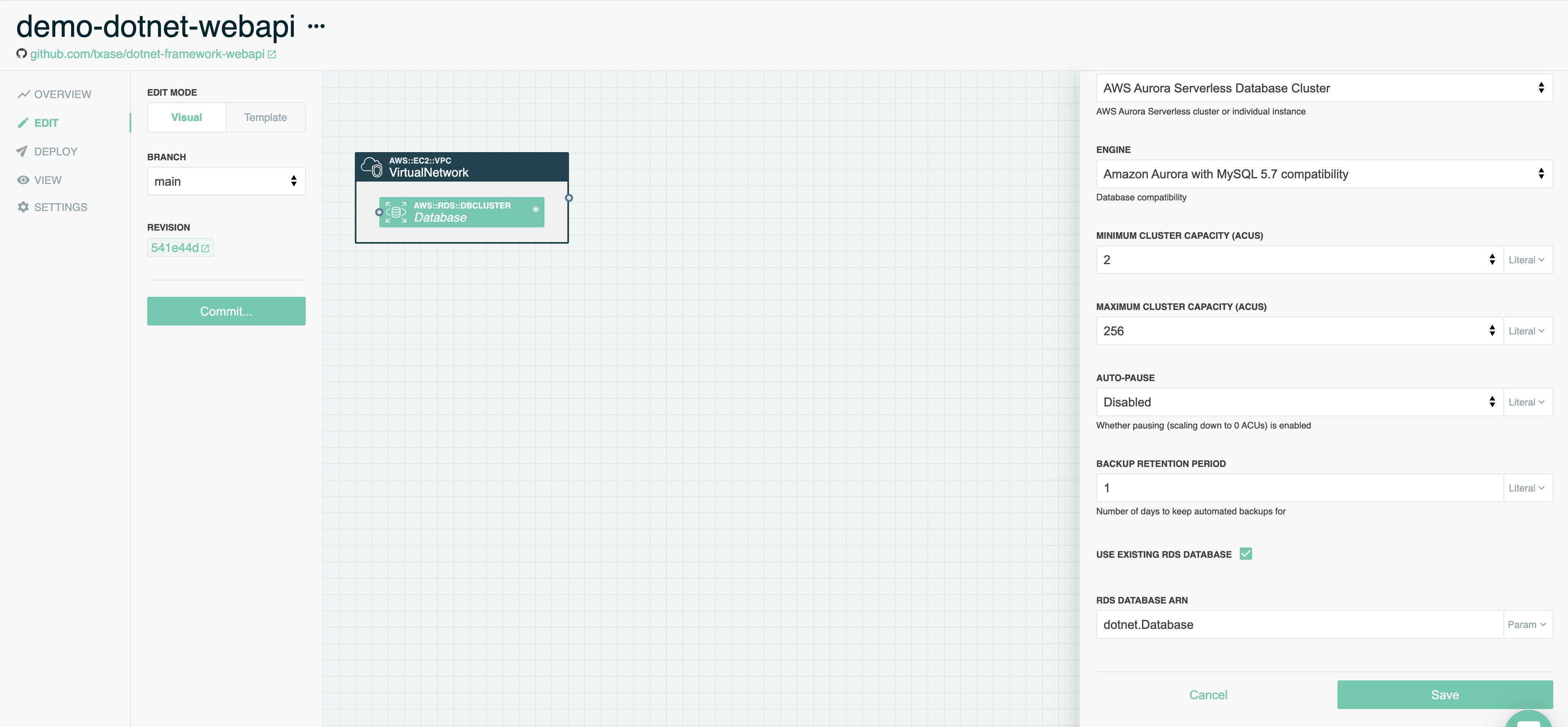 Database Settings