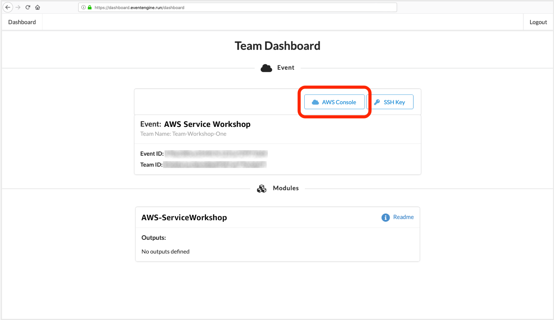 Select AWS Console