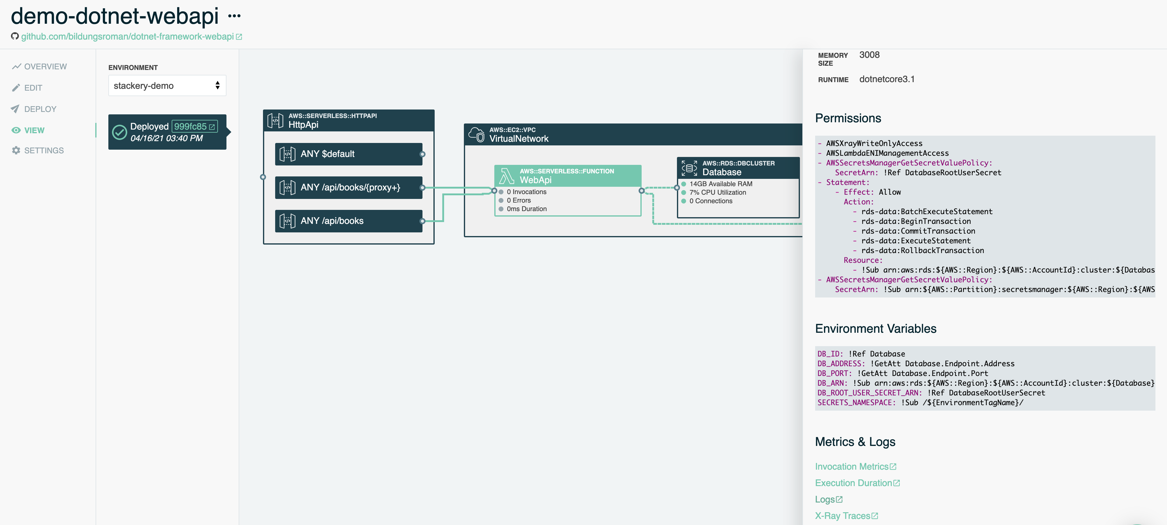 Link to CloudWatch Logs